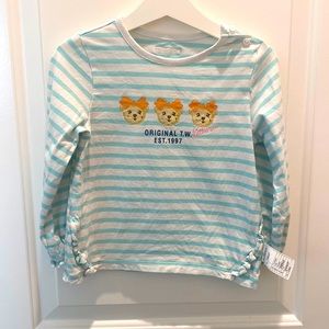 3 for$10-Baby girl Tennis weenie stripped long sleeve shirt size 110